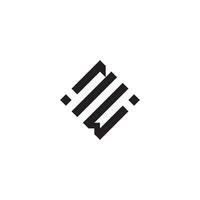wn geométrico logotipo inicial conceito com Alto qualidade logotipo Projeto vetor