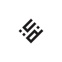 du geométrico logotipo inicial conceito com Alto qualidade logotipo Projeto vetor