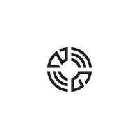 gz círculo linha logotipo inicial conceito com Alto qualidade logotipo Projeto vetor