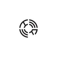 fh círculo linha logotipo inicial conceito com Alto qualidade logotipo Projeto vetor