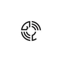 lg círculo linha logotipo inicial conceito com Alto qualidade logotipo Projeto vetor