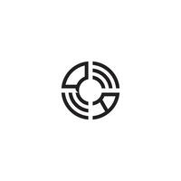aq círculo linha logotipo inicial conceito com Alto qualidade logotipo Projeto vetor
