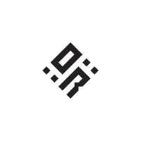 ro geométrico logotipo inicial conceito com Alto qualidade logotipo Projeto vetor