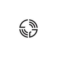 jl círculo linha logotipo inicial conceito com Alto qualidade logotipo Projeto vetor
