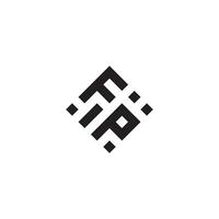 pf geométrico logotipo inicial conceito com Alto qualidade logotipo Projeto vetor