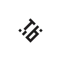 bt geométrico logotipo inicial conceito com Alto qualidade logotipo Projeto vetor