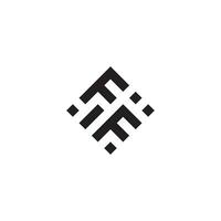 ff geométrico logotipo inicial conceito com Alto qualidade logotipo Projeto vetor