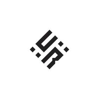 ru geométrico logotipo inicial conceito com Alto qualidade logotipo Projeto vetor