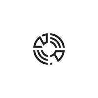 pz círculo linha logotipo inicial conceito com Alto qualidade logotipo Projeto vetor