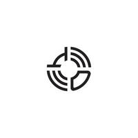 di círculo linha logotipo inicial conceito com Alto qualidade logotipo Projeto vetor