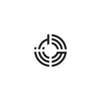 mt círculo linha logotipo inicial conceito com Alto qualidade logotipo Projeto vetor