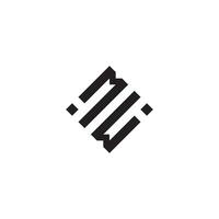 wm geométrico logotipo inicial conceito com Alto qualidade logotipo Projeto vetor