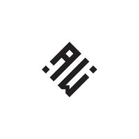 wa geométrico logotipo inicial conceito com Alto qualidade logotipo Projeto vetor