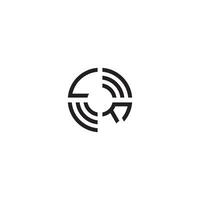 fl círculo linha logotipo inicial conceito com Alto qualidade logotipo Projeto vetor
