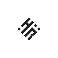 rh geométrico logotipo inicial conceito com Alto qualidade logotipo Projeto vetor