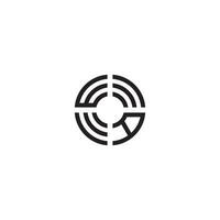 aw círculo linha logotipo inicial conceito com Alto qualidade logotipo Projeto vetor