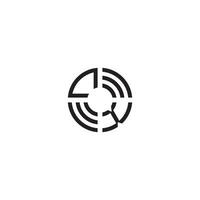 xc círculo linha logotipo inicial conceito com Alto qualidade logotipo Projeto vetor