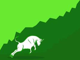 touro mercado vetor. a conceito do touro mercado em estoque mercado investimento Boa situação vetor