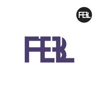 carta fbl monograma logotipo Projeto vetor