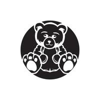 Urso de pelúcia Urso logotipo ícone, vetor ilustração Projeto