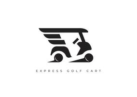 expressar golfe carrinho logotipo vetor