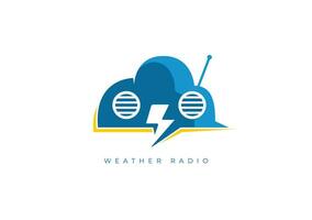 clima rádio logotipo vetor