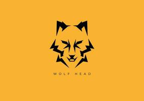 logotipo da cabeça de lobo vetor
