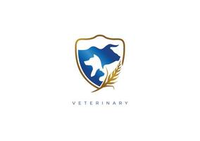 veterinário emblema logotipo vetor