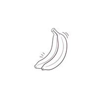 mão desenhado ilustração do banana ícone. rabisco vetor esboço ilustração