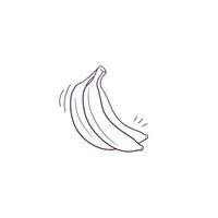 mão desenhado ilustração do banana ícone. rabisco vetor esboço ilustração