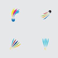 logotipo de badminton profissional vetor