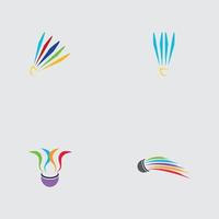 logotipo de badminton profissional vetor