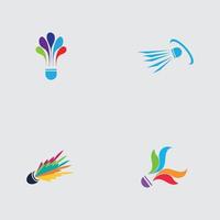 logotipo de badminton profissional vetor