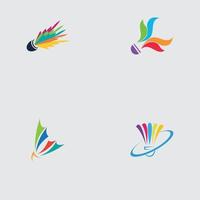 logotipo de badminton profissional vetor