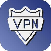 vpn vetor glifo gradiente fundo ícone para pessoal e comercial usar.