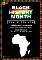 criativo Preto história mês bandeira. africano americano história. vetor