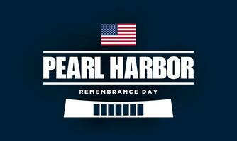 design de plano de fundo do dia da lembrança de pearl harbor. vetor