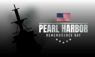 design de plano de fundo do dia da lembrança de pearl harbor. vetor