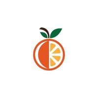 design de logotipo laranja vetor