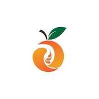 design de logotipo laranja vetor