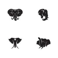 ilustração de modelo de vetor de ícone e símbolo de elefante