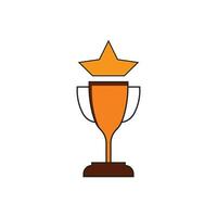 campeonato troféu ícone em branco fundo. educacional, Esportes, troféu ícone vetor. vetor