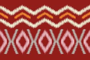 étnico ikat tecido padronizar geométrico estilo.africano ikat bordado étnico padronizar vermelho Natal dia fundo. abstrato, vetor, ilustração.textura, roupas, moldura, decoração, motivo. vetor