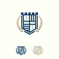 elegante escudo e carta rg vetor logotipo Projeto modelo