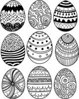 Páscoa ovos ícones. Páscoa dia festival. vetor ilustração. ai gerado ilustração.