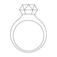 diamante anel ícone vetor