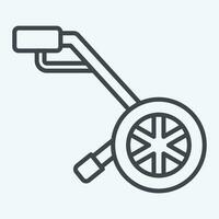 ícone medindo roda. relacionado para construção símbolo. linha estilo. simples Projeto editável. simples ilustração vetor