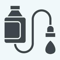 ícone água filtro. relacionado para mochileiro símbolo. glifo estilo. simples Projeto editável. simples ilustração vetor