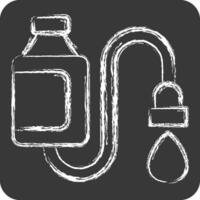 ícone água filtro. relacionado para mochileiro símbolo. giz estilo. simples Projeto editável. simples ilustração vetor