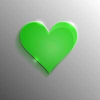 eco verde vidro vetor ícone coração